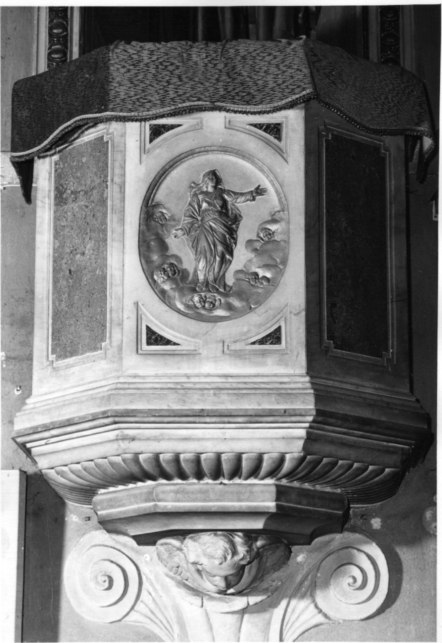 assunzione della Madonna (pulpito, opera isolata) - ambito ligure-piemontese (seconda metà sec. XIX)