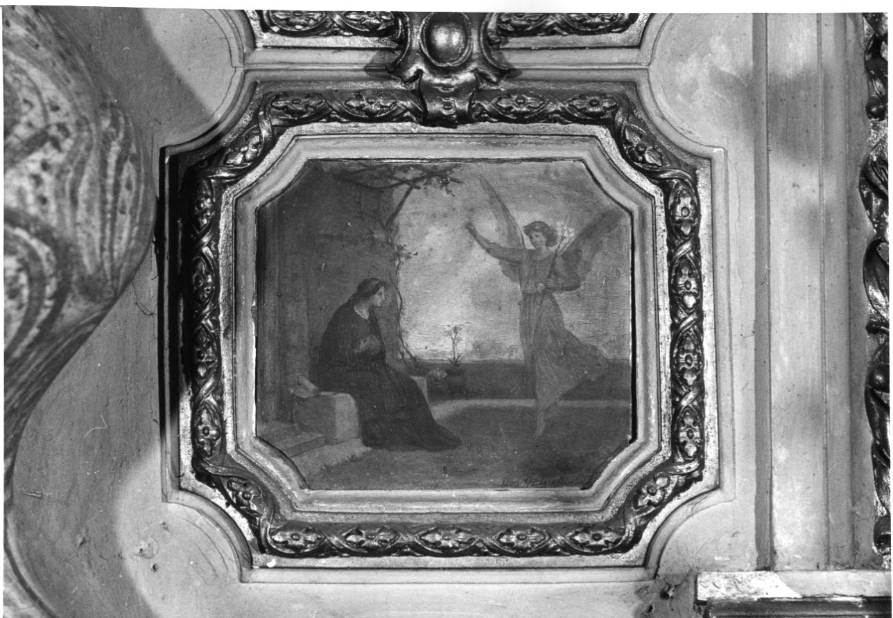 Annunciazione (dipinto, elemento d'insieme) di Gainotti Luigi (seconda metà, primo quarto sec. XIX, sec. XX)