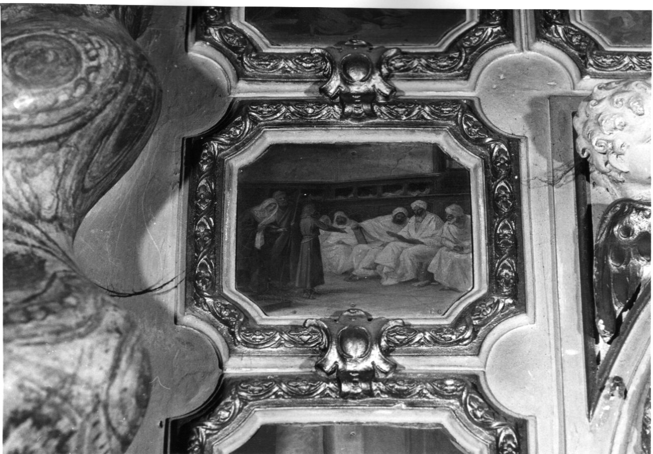 disputa di Gesù con i dottori nel tempio (dipinto, elemento d'insieme) di Gainotti Luigi (seconda metà, primo quarto sec. XIX, sec. XX)