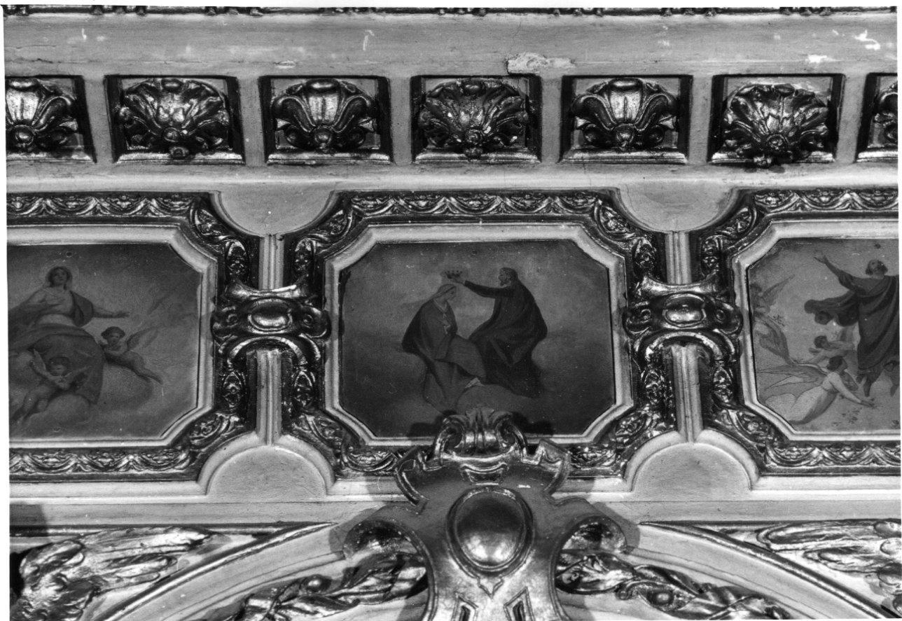 incoronazione di Maria Vergine (dipinto, elemento d'insieme) di Gainotti Luigi (seconda metà, primo quarto sec. XIX, sec. XX)