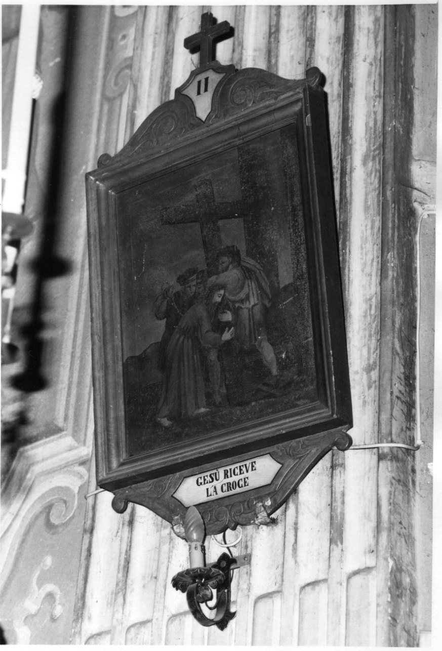 stazione II: Gesù caricato della croce (dipinto) - ambito ligure-piemontese (fine/inizio secc. XIX/ XX)