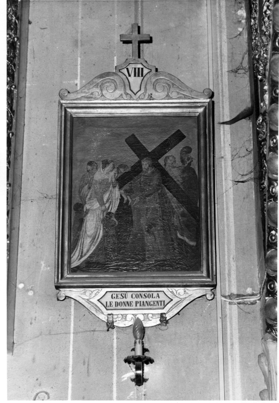 stazione VIII: Gesù consola le donne di Gerusalemme (dipinto) - ambito ligure-piemontese (fine/inizio secc. XIX/ XX)