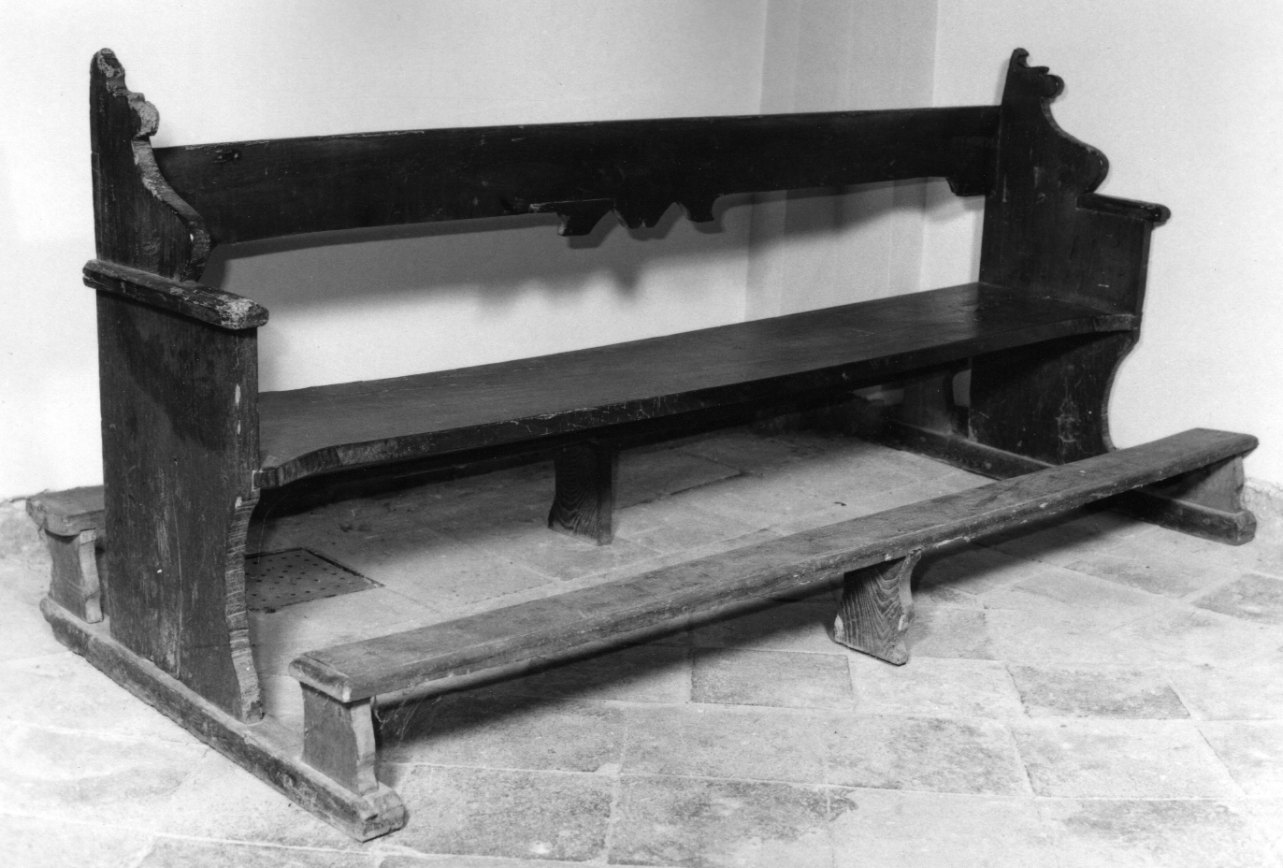 banco da chiesa, serie - ambito genovese (seconda metà sec. XVII)