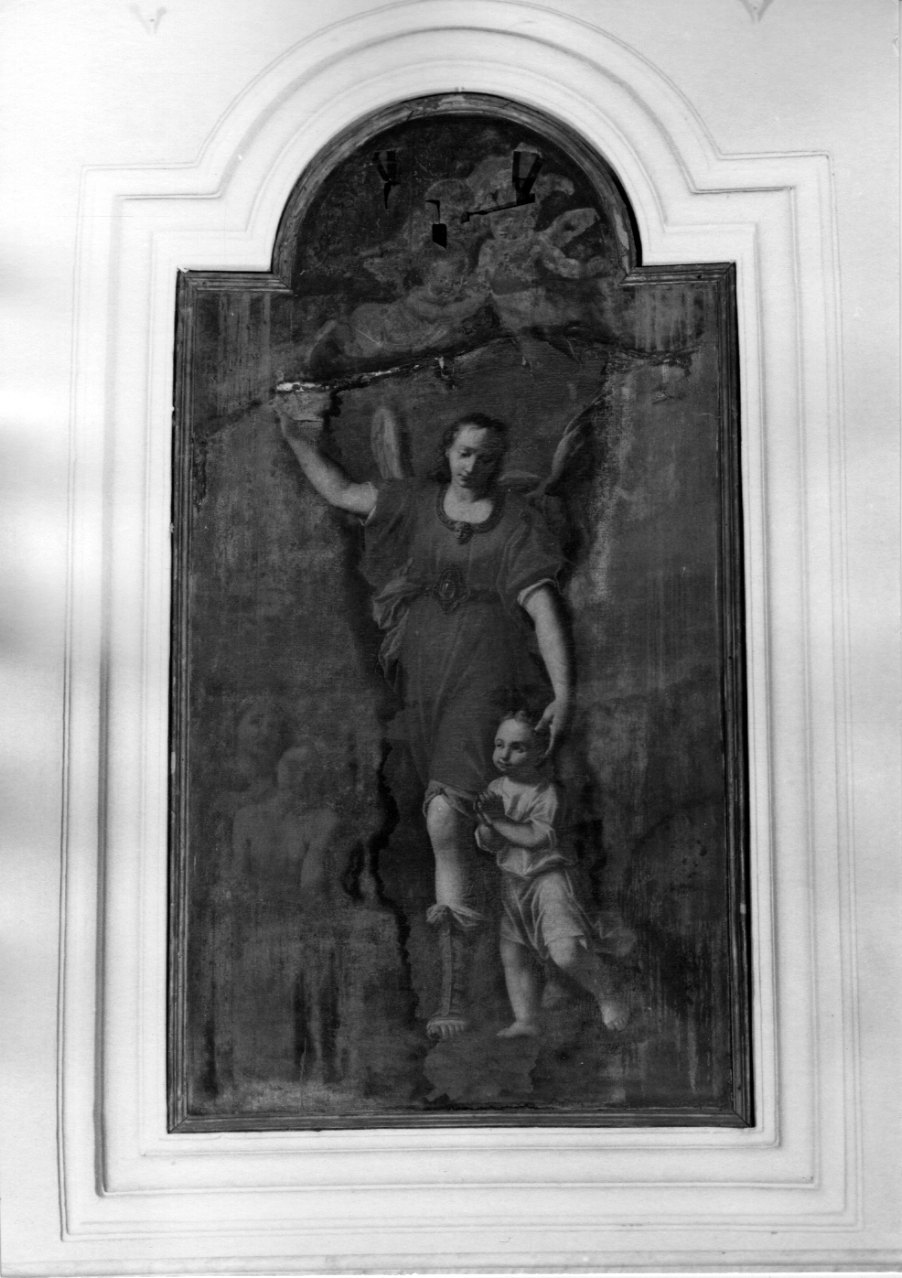 angelo custode (dipinto, opera isolata) - ambito genovese (prima metà, prima metà sec. XVII, sec. XX)
