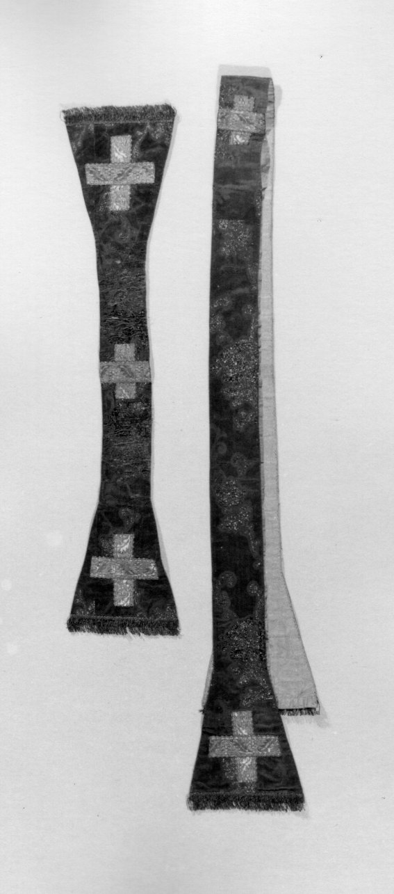 stola, elemento d'insieme - manifattura ligure (metà sec. XIX)