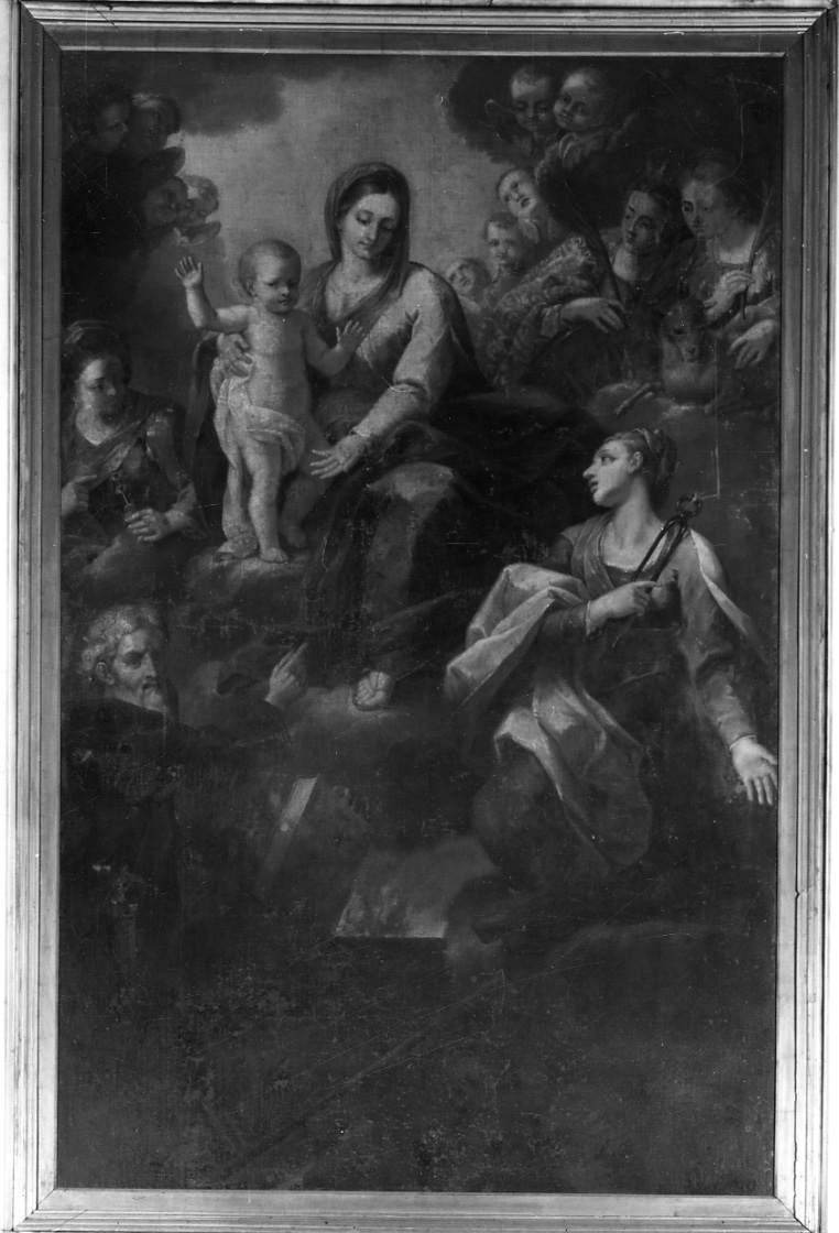 Madonna con Bambino e Santi (dipinto, opera isolata) - ambito piemontese (seconda metà sec. XVII)