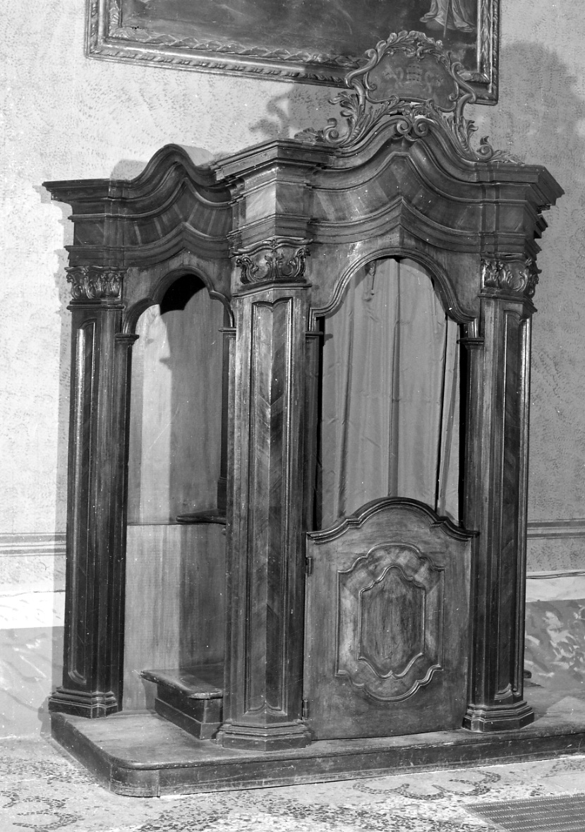 confessionale, serie - ambito piemontese (metà sec. XVIII)