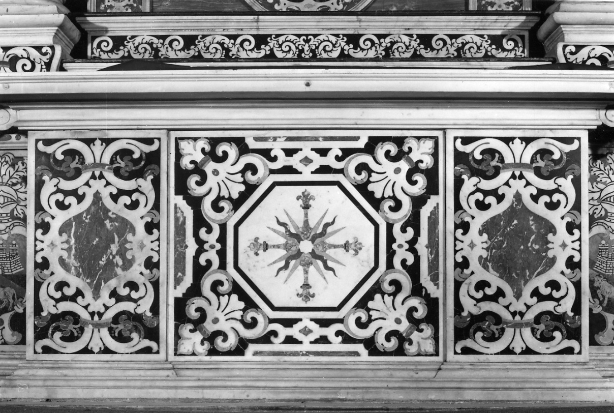 paliotto, elemento d'insieme - ambito genovese (metà sec. XVII)