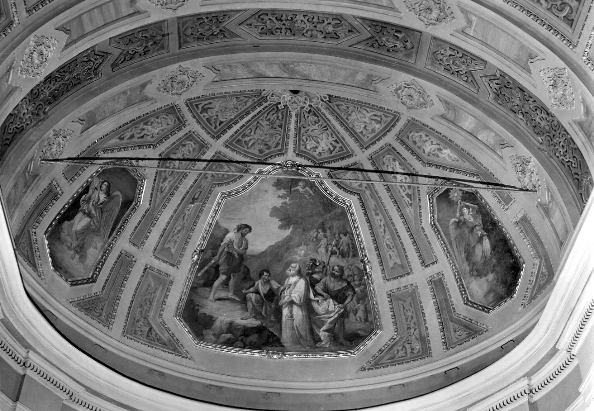 angelo con calice (dipinto, elemento d'insieme) di Maggi Angelo (metà sec. XIX)