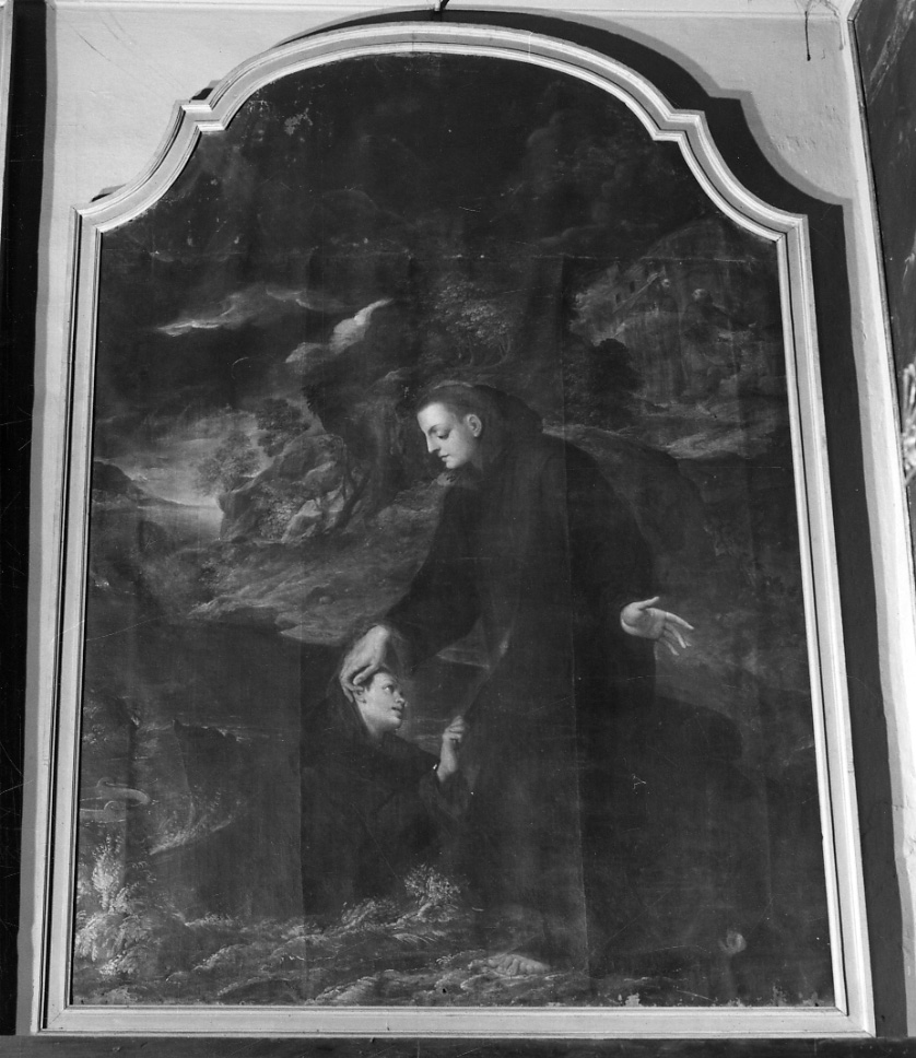 San Mauro salva San Placido dall'annegamento (dipinto, opera isolata) - ambito lombardo (prima metà sec. XVII)