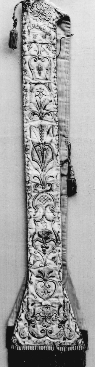 stola, elemento d'insieme - manifattura italiana (fine sec. XVII)