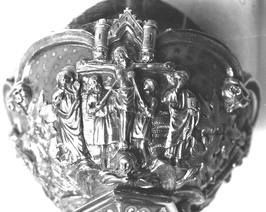 crocifissione di Cristo (decorazione plastica, elemento d'insieme) di Triouillier Charles (seconda metà sec. XIX)