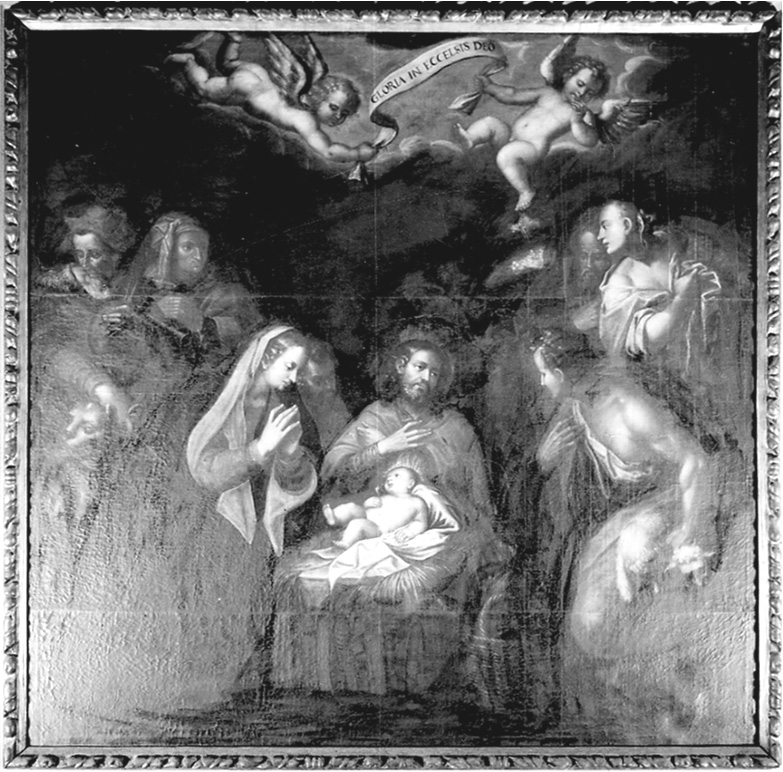 adorazione dei pastori (dipinto, opera isolata) di Da Ponte Jacopo detto Jacopo Bassano (scuola) (ultimo quarto sec. XVI)