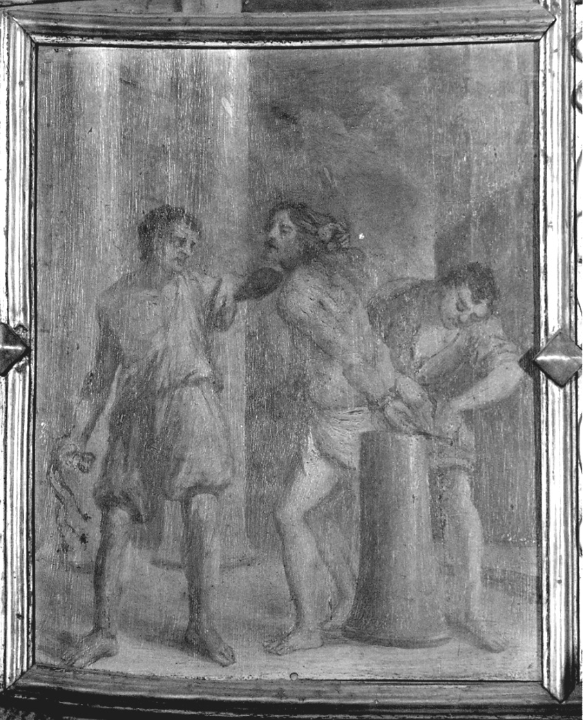 flagellazione di Cristo (dipinto, elemento d'insieme) di Crispino (ultimo quarto sec. XIX)