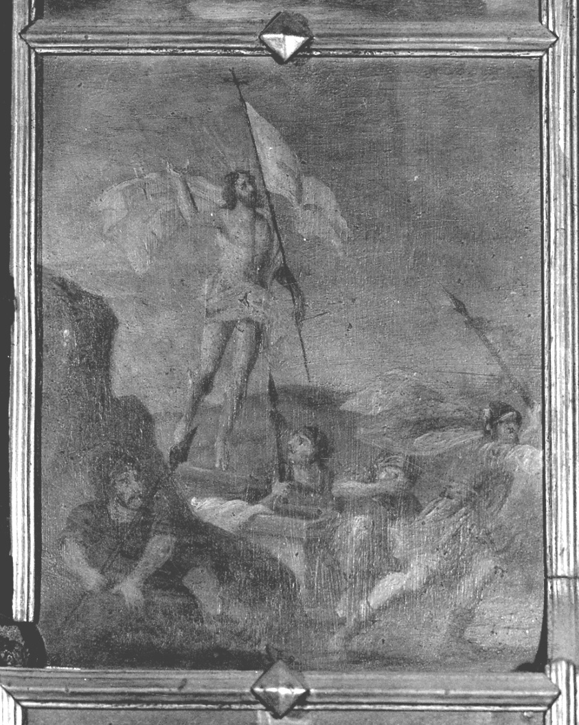 resurrezione di Cristo (dipinto, elemento d'insieme) di Crispino (ultimo quarto sec. XIX)