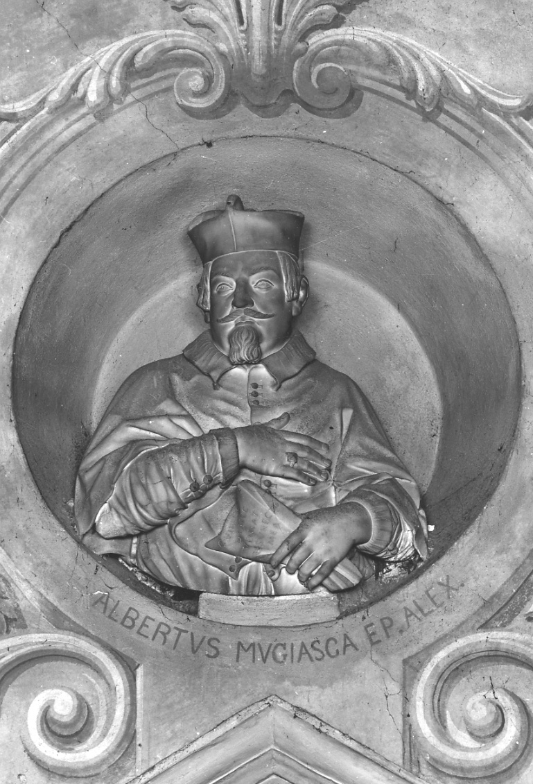 busto ritratto del vescovo Alberto Mugiasca (busto, opera isolata) di Parodi Giacomo Filippo (cerchia) (fine sec. XVII)