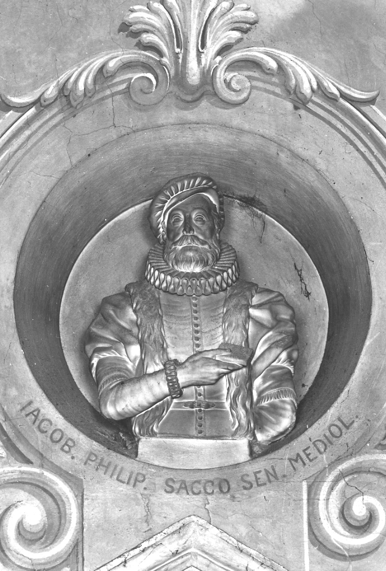 busto ritratto di Giacomo Filippo Sacco (busto, opera isolata) di Parodi Giacomo Filippo (cerchia) (fine sec. XVII)
