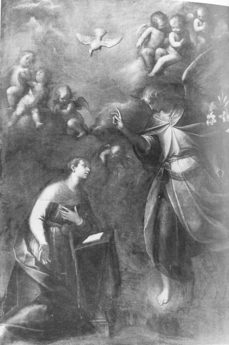 Annunciazione (dipinto, opera isolata) di Caccia Guglielmo detto Moncalvo (prima metà sec. XVII)