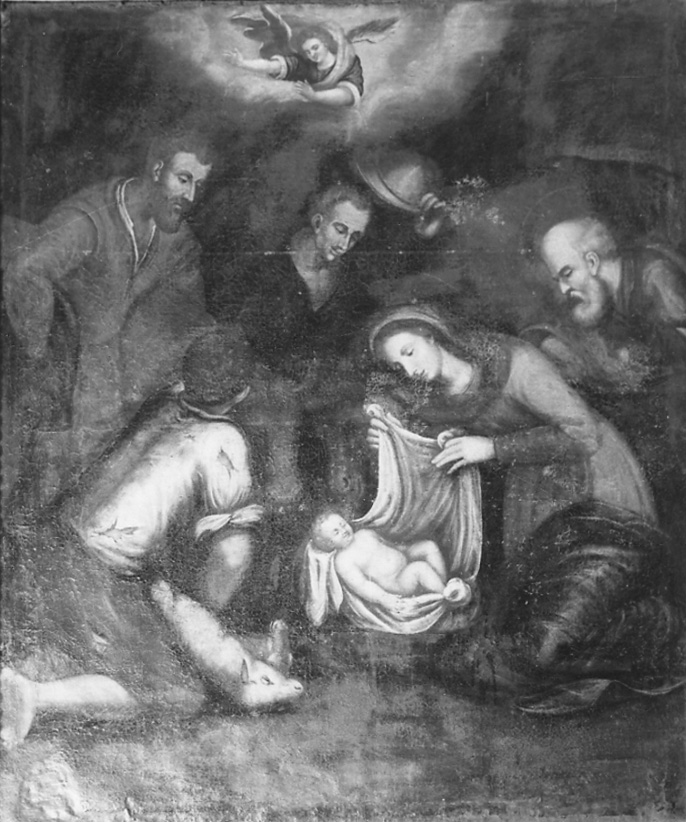 adorazione dei pastori (dipinto, opera isolata) di Da Ponte Jacopo detto Jacopo Bassano (maniera) (seconda metà sec. XVI)