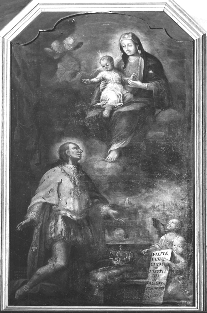 apparizione della Madonna con Bambino al Beato Amedeo di Savoia (dipinto, opera isolata) di Morelli Giovanni Battista (terzo quarto sec. XVIII)