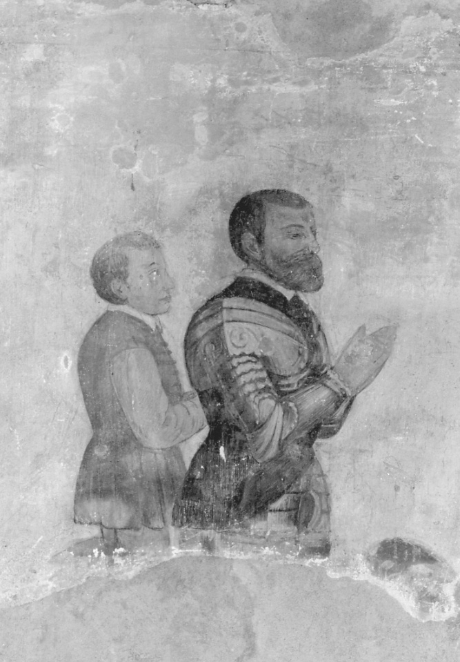 devoti in preghiera (dipinto, opera isolata) - ambito piemontese (prima metà sec. XVI)