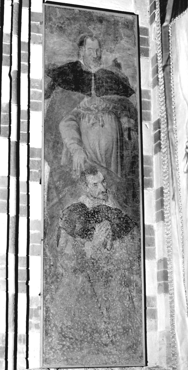 San Rocco con pellegrino (dipinto, opera isolata) - ambito piemontese (metà sec. XVII)