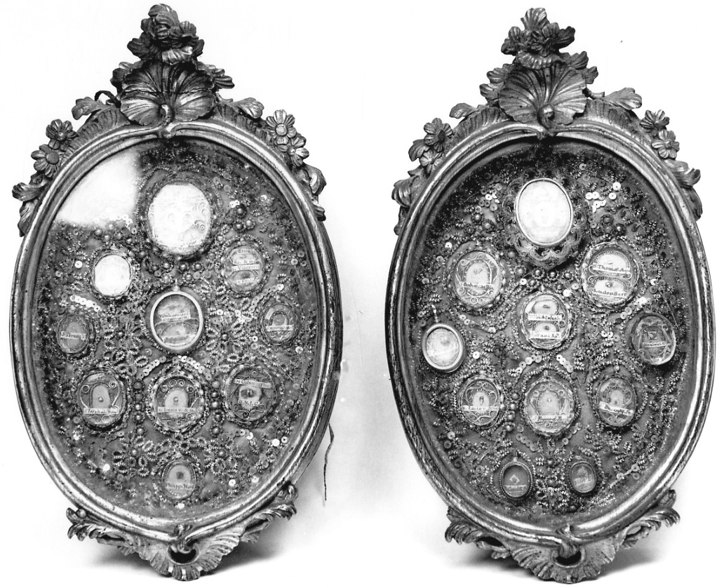 reliquiario - a tabella, serie - ambito piemontese (terzo quarto sec. XVIII)