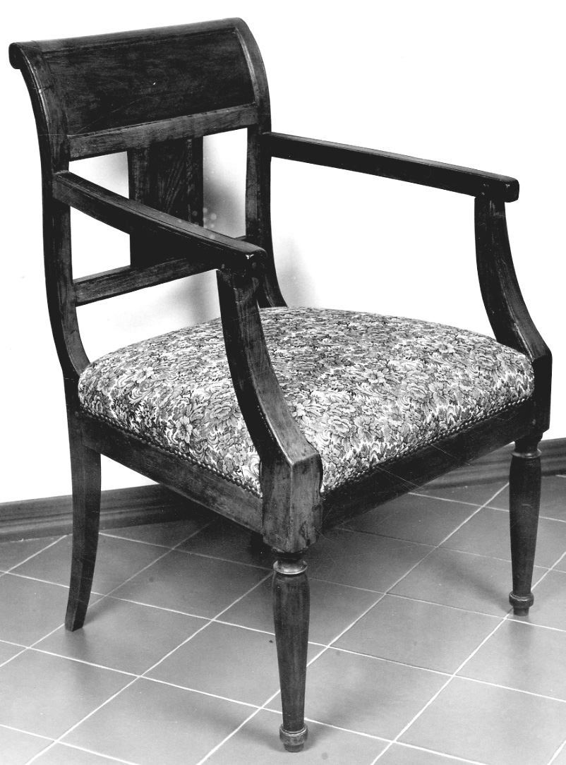 poltrona, serie - ambito astigiano (primo quarto sec. XIX)