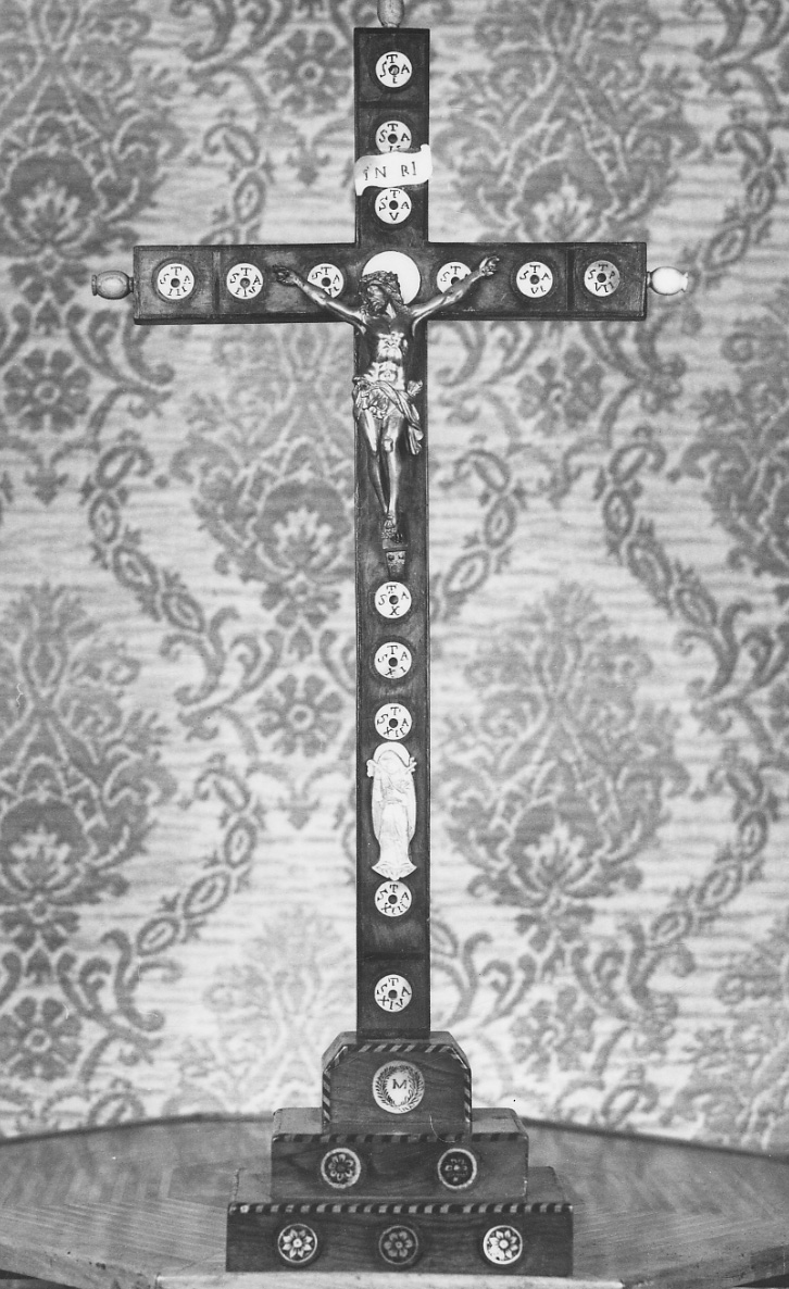 Cristo crocifisso dolente (croce da tavolo, opera isolata) - ambito palestinese (fine sec. XIX)