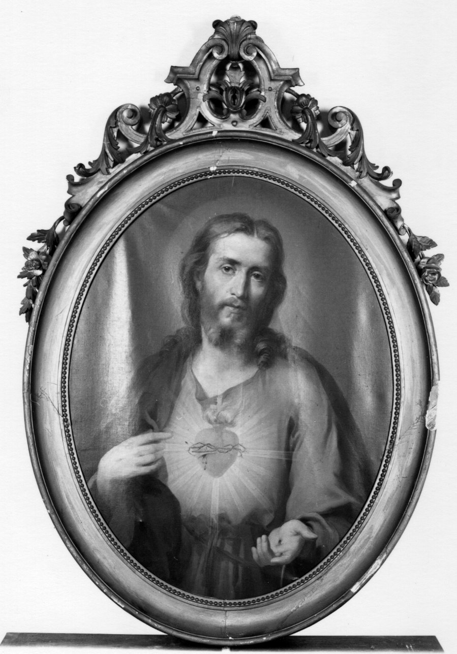 Sacro Cuore di Gesù (dipinto, opera isolata) di Pittatore Michelangelo (ultimo quarto sec. XIX)
