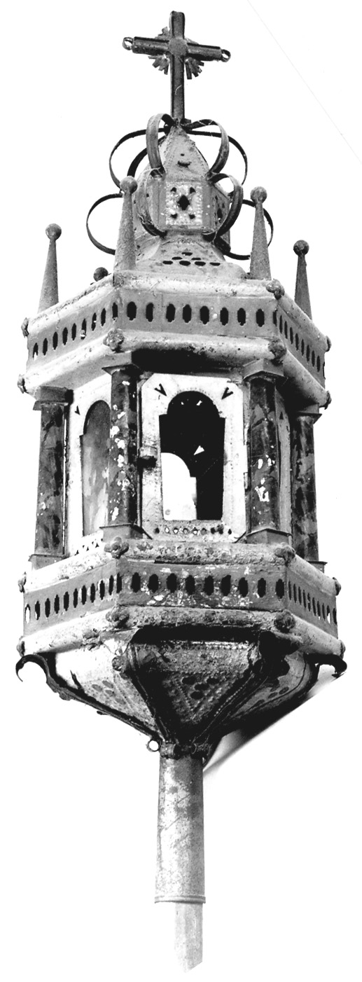 lanterna processionale, serie - ambito alessandrino (primo quarto sec. XX)