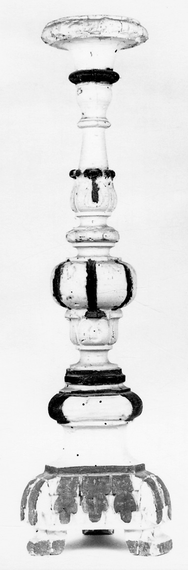 candeliere, opera isolata - ambito astigiano (prima metà sec. XIX)