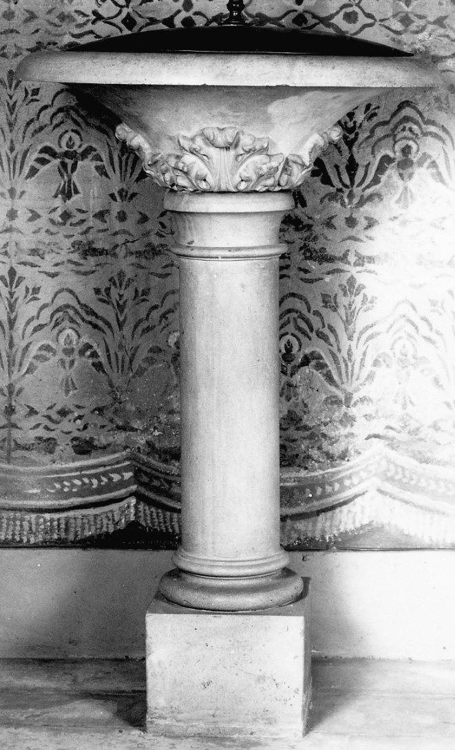 fonte battesimale - a fusto, opera isolata - ambito astigiano (inizio sec. XX)