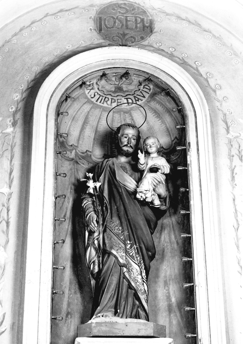San Giuseppe e Gesù Bambino (statua, opera isolata) - ambito lombardo (inizio sec. XX)