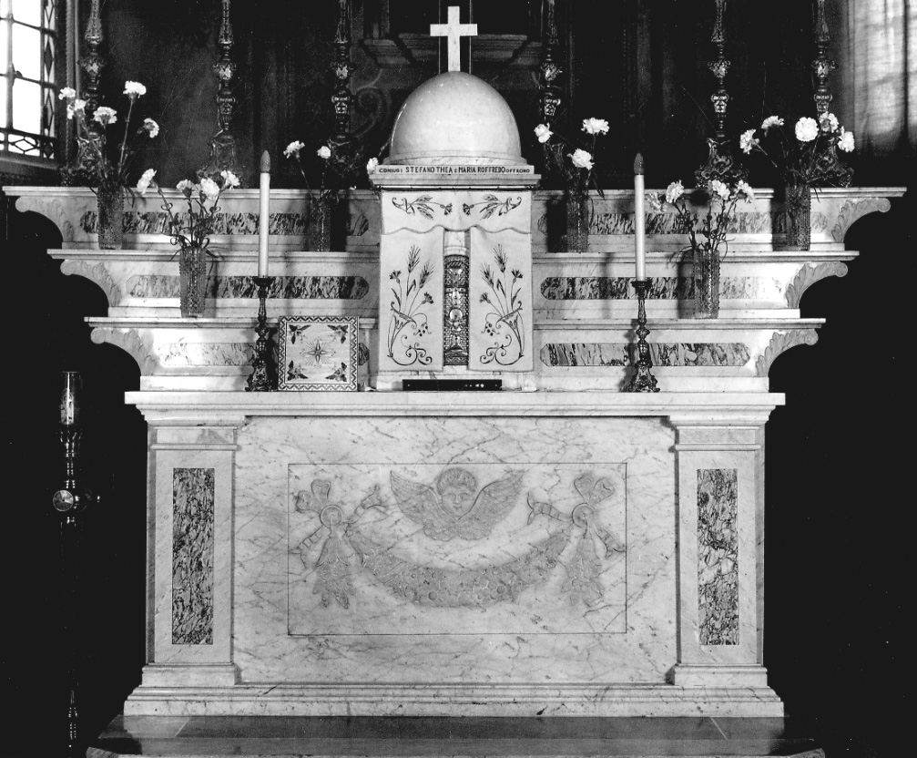 calice eucaristico (sportello di tabernacolo, elemento d'insieme) - ambito piemontese (fine sec. XIX)