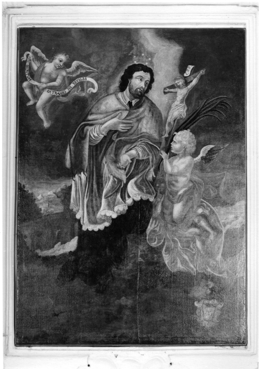 San Giovanni Nepomuceno in adorazione del crocifisso (dipinto, opera isolata) - ambito astigiano (seconda metà sec. XVII)