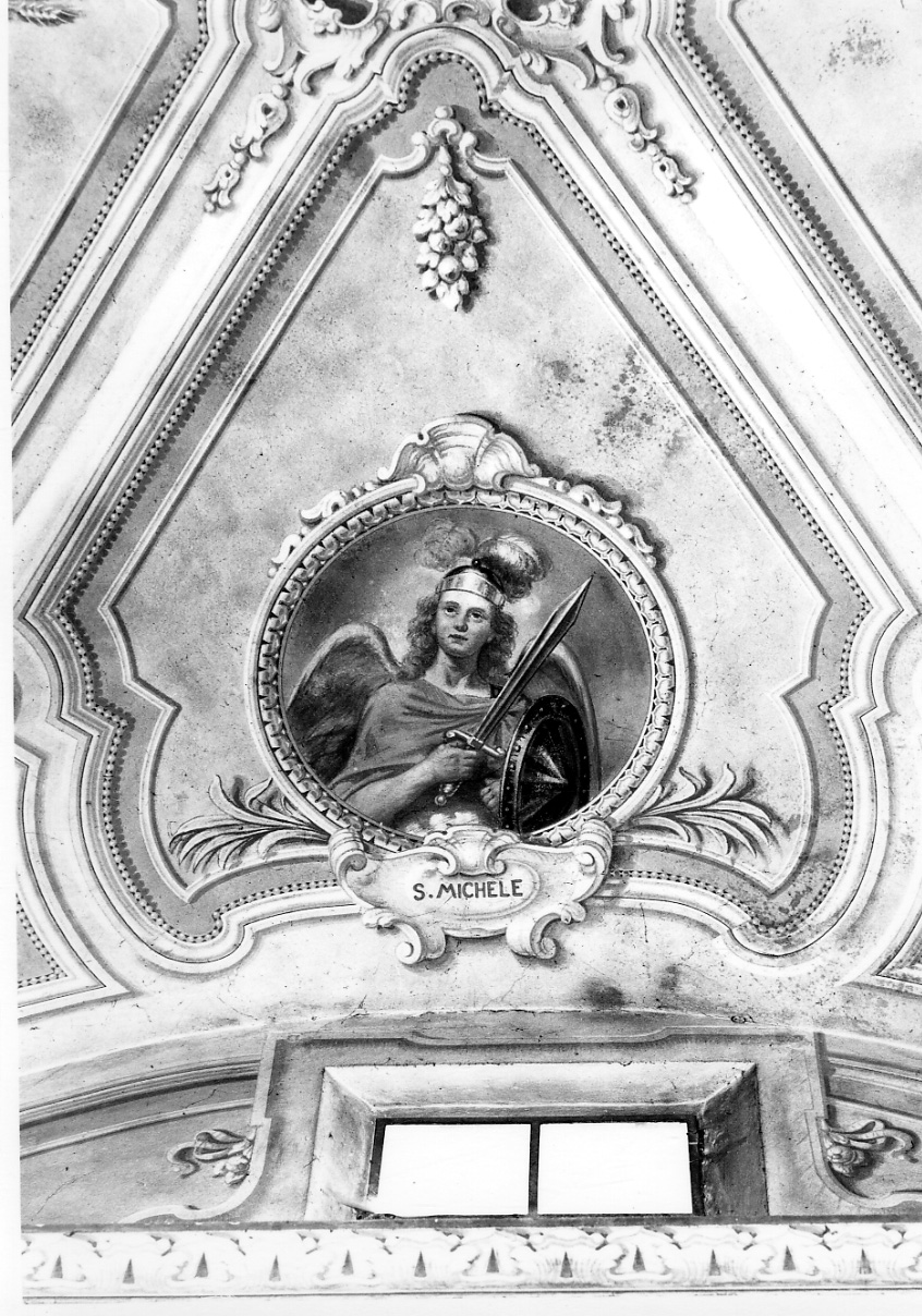 San Michele Arcangelo (dipinto, elemento d'insieme) di Frascaroli Carlo, Lajolo Lorenzo (secondo quarto sec. XX)