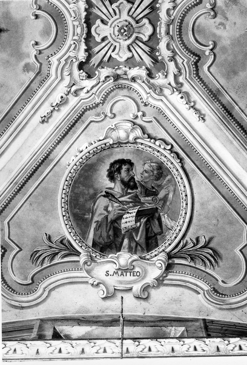 San Matteo Evangelista (dipinto, elemento d'insieme) di Frascaroli Carlo, Lajolo Lorenzo (secondo quarto sec. XX)