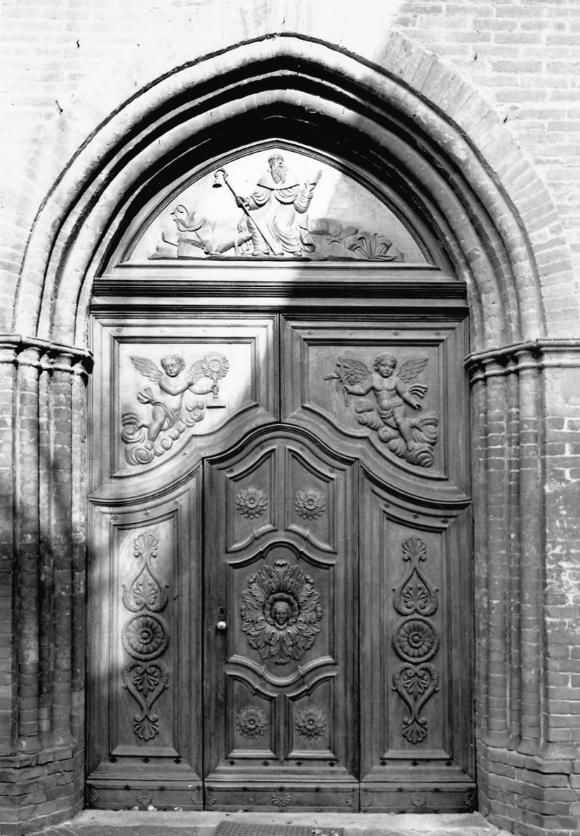 Sant'Antonio Abate (decorazione plastica, elemento d'insieme) - ambito astigiano (secondo quarto sec. XIX)