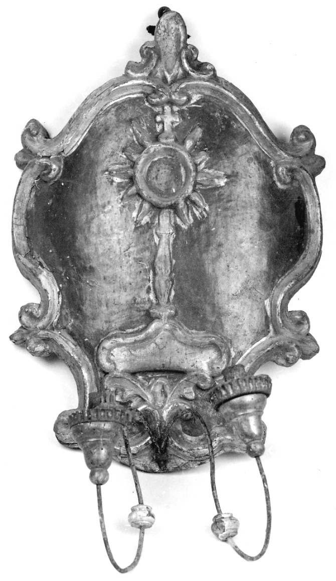 ostensorio (candeliere da parete di chiesa, serie) - ambito piemontese (seconda metà sec. XVIII)