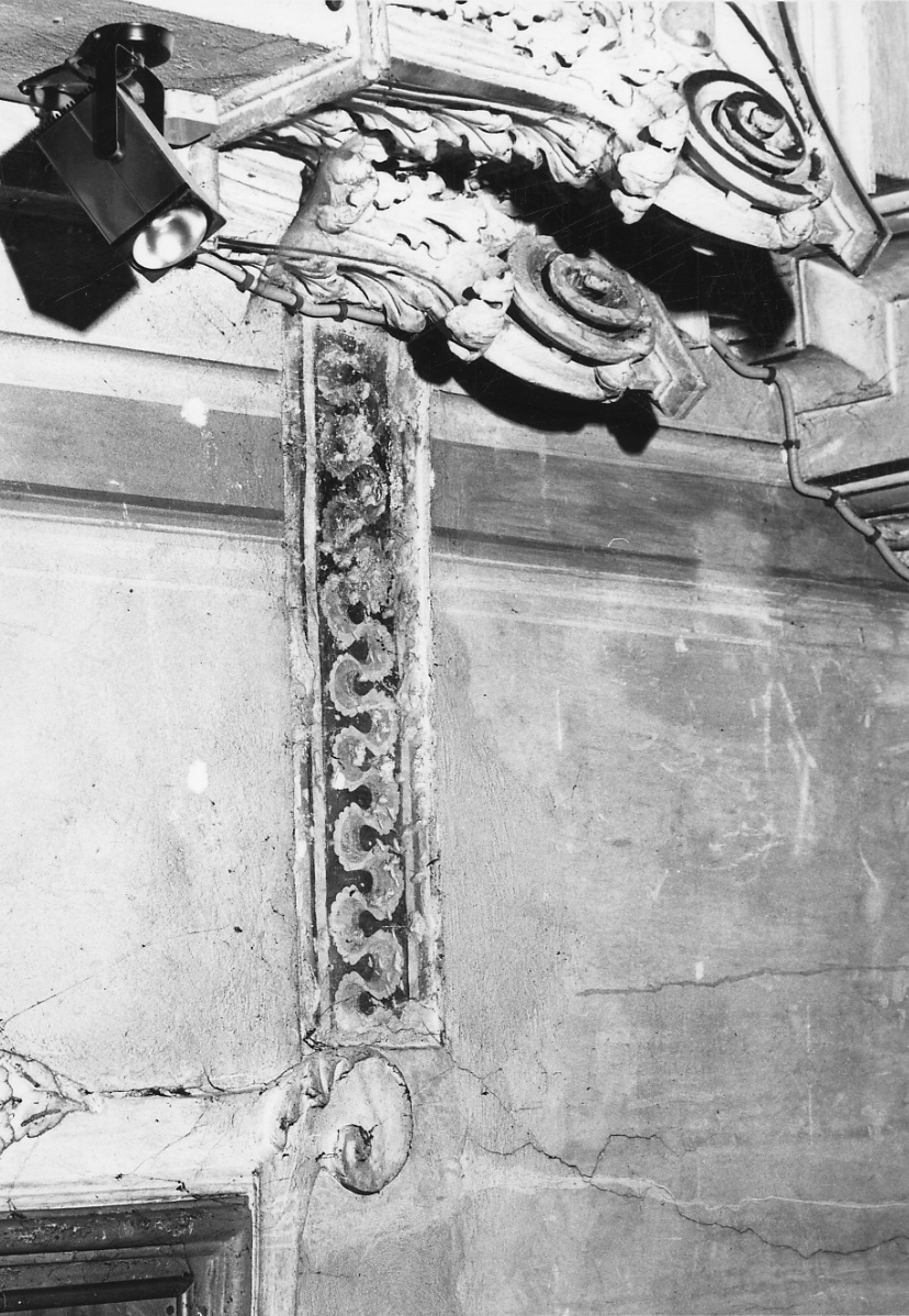 motivo decorativo (dipinto, frammento) - ambito piemontese (sec. XV)