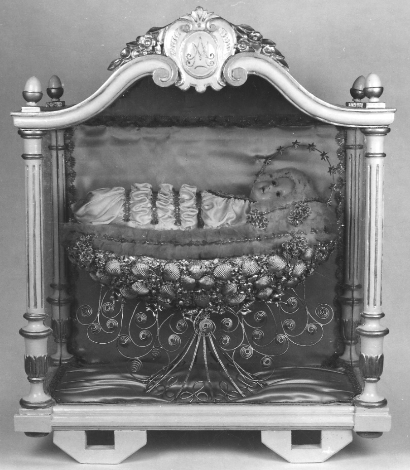 culla, elemento d'insieme - ambito piemontese (metà sec. XIX)