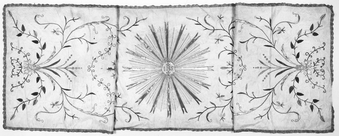 OSTIA RAGGIATA (velo omerale, opera isolata) - manifattura piemontese (fine sec. XIX)