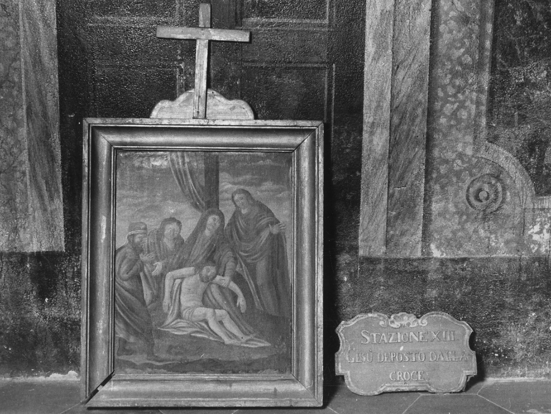 stazione XIII: Gesù deposto dalla croce (dipinto, elemento d'insieme) - ambito astigiano (terzo quarto sec. XIX)