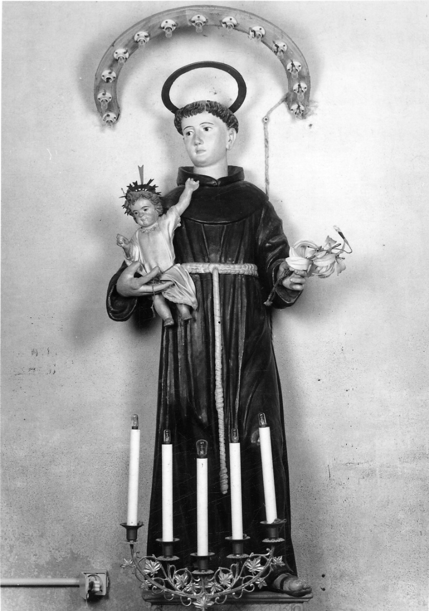 SANT'ANTONIO DA PADOVA (statua processionale, opera isolata) - ambito piemontese (seconda metà sec. XIX)