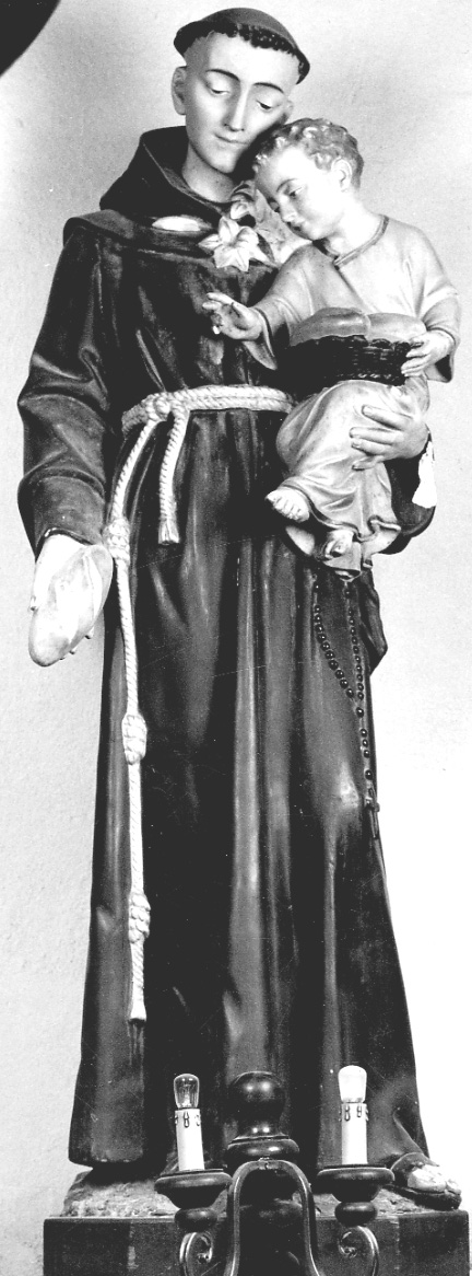 SANT'ANTONIO DA PADOVA (statua, opera isolata) di Moretti Pietro Ditta di Sala Luigi (secondo quarto sec. XX)