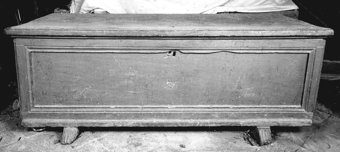 cassapanca, opera isolata - ambito astigiano (seconda metà sec. XIX)