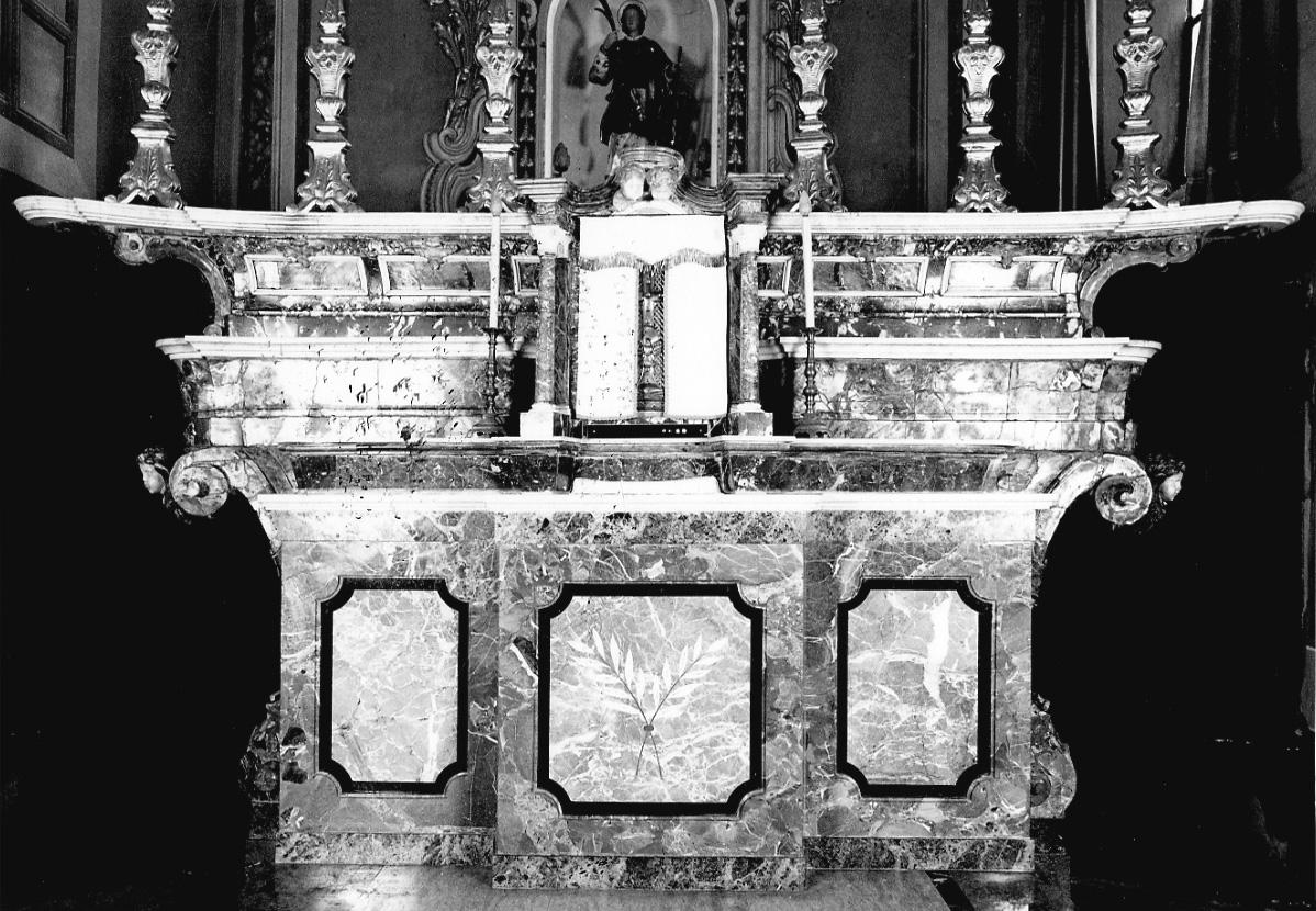 altare maggiore, opera isolata - ambito piemontese (seconda metà, ultimo quarto sec. XVIII, sec. XX)