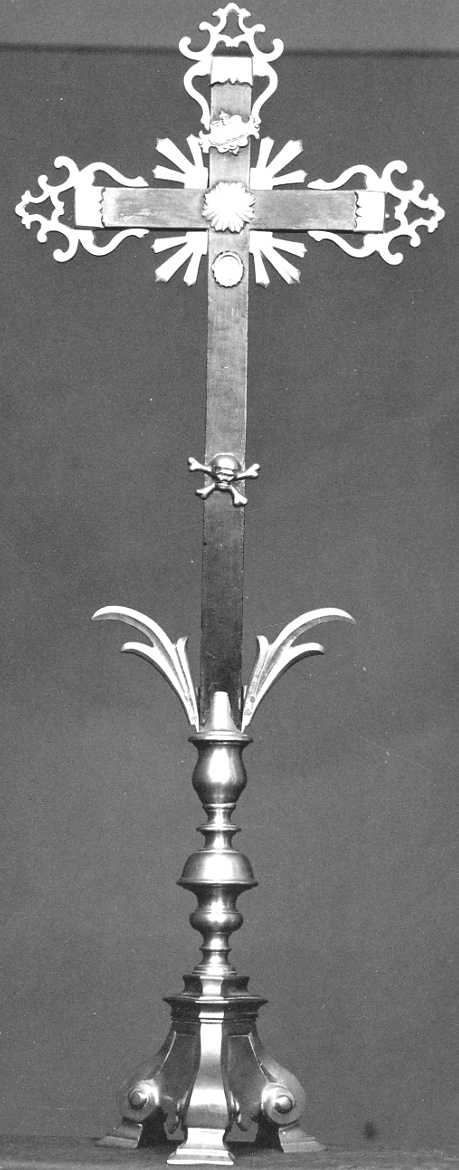 reliquiario - a croce, opera isolata - ambito piemontese (fine/inizio secc. XIX/ XX)