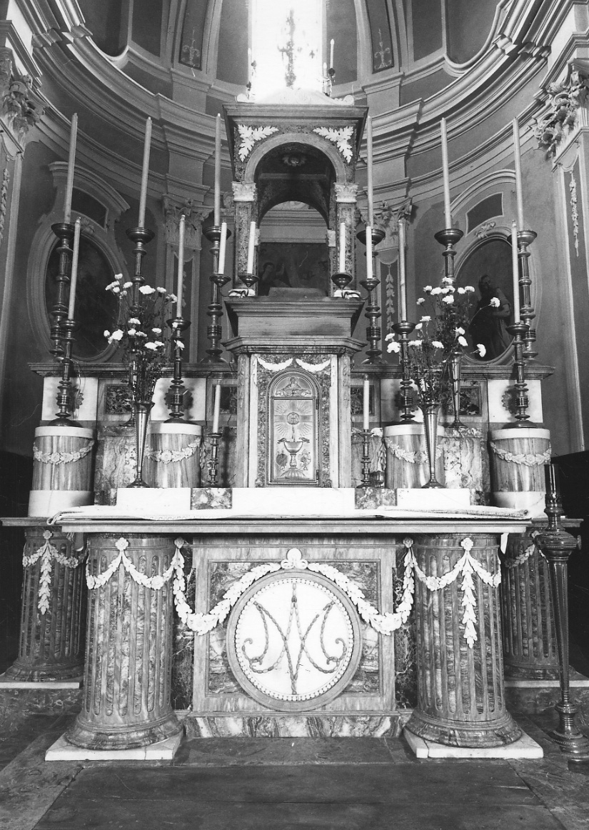 altare maggiore, opera isolata di Ganna Angelo Maria, Ganna Giuseppe (ultimo quarto sec. XVIII)